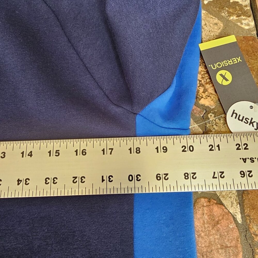 NWT Xersion Boys Large Husky Size 14/16 Zip-Up Hoodie American Navy Blue - Picture 8 of 9